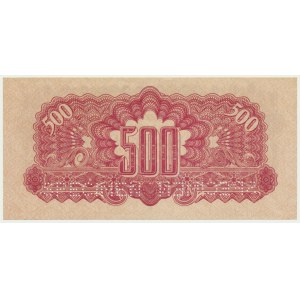 Czechoslovakia, 500 Korun (1945) on 500 Czechoslovak Korun 1941 - SPECIMEN -