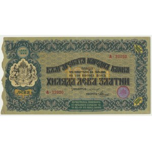 Bułgaria, 1.000 złotych lewów (1918)