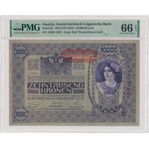 Austria, 10,000 Kronen (1919) Austro-Hungarian 1918 - PMG 66 EPQ