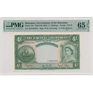 Bahamas, 4 Shillings 1936 (1963) - PMG 65 EPQ