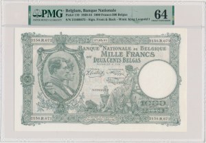 Belgique, 1 000 francs=200 belgas 1943 - PMG 64
