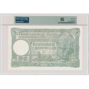 Belgium, 1,000 Francs = 200 Belgas 1943 - PMG 64