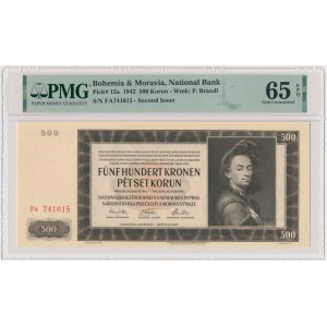 Bohemia and Moravia, 500 Korun 1942 - PMG 65 EPQ