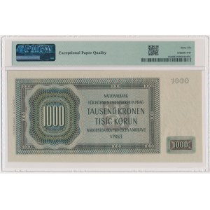 Bohemia and Moravia, 1,000 Korun 1942 - SPECIMEN - PMG 66 EPQ