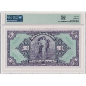 Bohemia and Moravia, 5,000 Korun 1943 - SPECIMEN - PMG 64