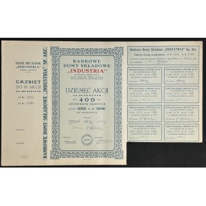 Bankowe Domy Składowe Industria S.A., 10 x 40 zł 1927