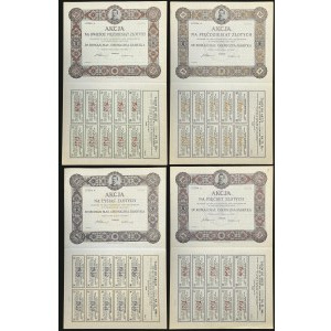 Chemiczna Fabryka Dr Roman May S.A., 50 zł, 250 zł, 500 zł, 1.000 zł 1927 - zestaw 4 szt.