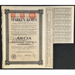 Przędzalnia Wełny Czesankowej Markus Kohn S.A., 1.000 zł, I emisja