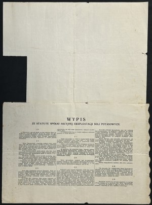Potash Salt Exploitation Joint Stock Company, 1,000 mkp 1922