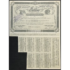 Fabryka Maszyn Rolniczych Odlew w Krakowie S.A., 5 x 1.000 mkp 1921