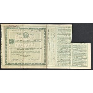 Żegluga Polska S.A., 5 x 140 marek 1.05.1921, Emisja III, Seria B