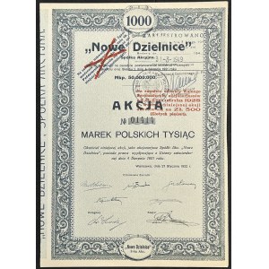 Nowe Dzielnice S.A., 1.000 mkp 1922