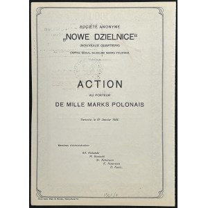 Nowe Dzielnice S.A., 1.000 mkp 1922