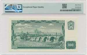 Czech Republic, 100 Korun 1961 (1993) - with stamp - PMG 67 EPQ
