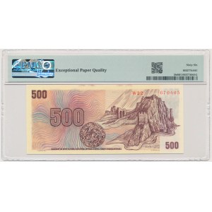 Czech Republic, 500 Korun 1993 (1973) - with stamp - PMG 66 EPQ