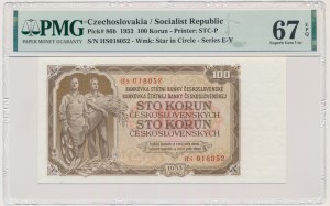 Czechoslovakia, 100 Korun 1953 - PMG 67 EPQ