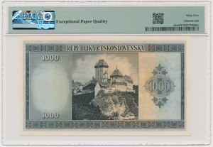 Tchécoslovaquie, 1 000 couronnes (1945) - PMG 65 EPQ