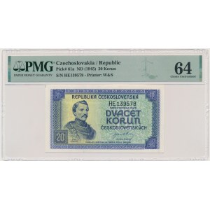 Czechoslovakia, 20 Korun (1945) - PMG 64