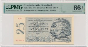 Czechoslovakia, 25 Korun 1961 - PMG 66 EPQ