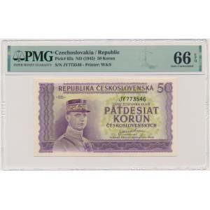 Czechoslovakia, 50 Korun (1945) - PMG 66 EPQ
