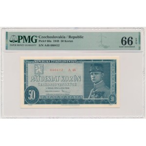 Czechoslovakia, 50 Korun 1948 - PMG 66 EPQ