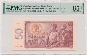 Tchécoslovaquie, 50 couronnes 1964 - PMG 65 EPQ