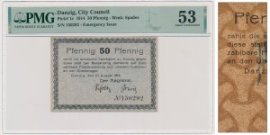 Danzig, 50 Pfennige 1914 - watermark 