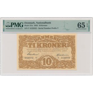 Dania, 10 koron 1943 - PMG 65 EPQ