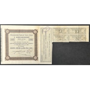 Warszawskie Fabryki Śrub i Drutu J. Wolanowski S.A., 1.000 mkp, Emisja 1