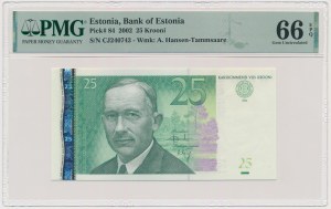 Estonia, 25 Kroner 2002 - PMG 66 EPQ