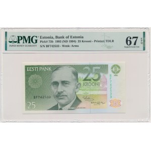 Estonia, 25 koron 1992 - PMG 67 EPQ