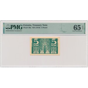 Estonia, 5 penni (1919) - PMG 65 EPQ