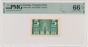Estonia, 5 Penni (1919) - PMG 66 EPQ
