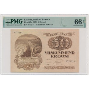 Estonia, 50 Krooni 1929 - PMG 66 EPQ