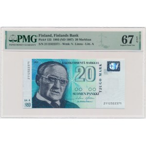 Finland, 20 Markka 1993 (1997) - PMG 67 EPQ