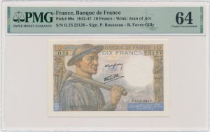 France, 10 Francs 1944 - PMG 64