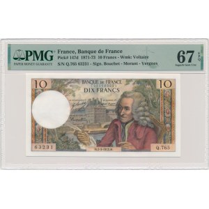 France, 10 Francs 1972 - PMG 67 EPQ