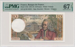 France, 10 Francs 1972 - PMG 67 EPQ