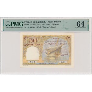 France, French Somaliland, 50 Francs 1952 - PMG 64