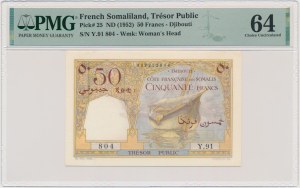 France, French Somaliland, 50 Francs 1952 - PMG 64
