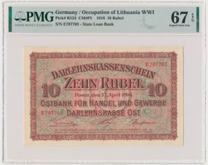 Posen, 10 Rubel 1916 - E - PMG 67 EPQ