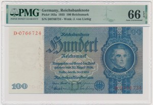 Germany, 100 Reichsmark 1935 - PMG 66 EPQ