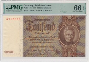 Allemagne, 1000 reichsmark 1936 - A - PMG 66 EPQ