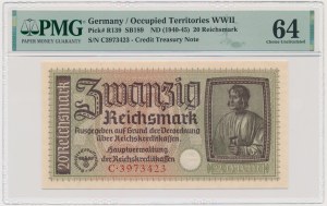 Germany, 20 Reichsmark (1940-45) - PMG 64