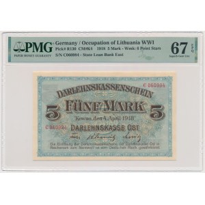 Kaunas, 5 Mark - C - PMG 67 EPQ