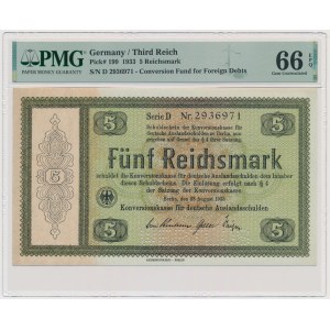 Germany, 5 Reichsmark 1933 - PMG 66 EPQ