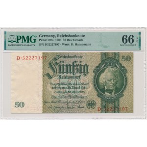 Germany, 50 Reichsmark 1933 - PMG 66 EPQ