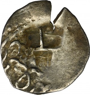 Sévère, Denar, contremarque de la colonne de Gediminas, frappée sur une monnaie tartare