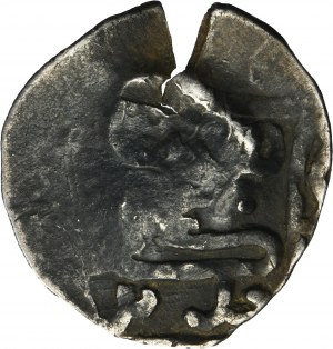 Sévère, Denar, contremarque de la colonne de Gediminas, frappée sur une monnaie tartare