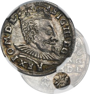Sigismund III Vasa, 3 Groschen Vilinius 1596 - NGC MS61 - RARE